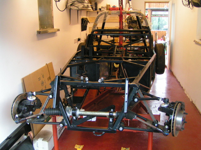 chassis on stands
