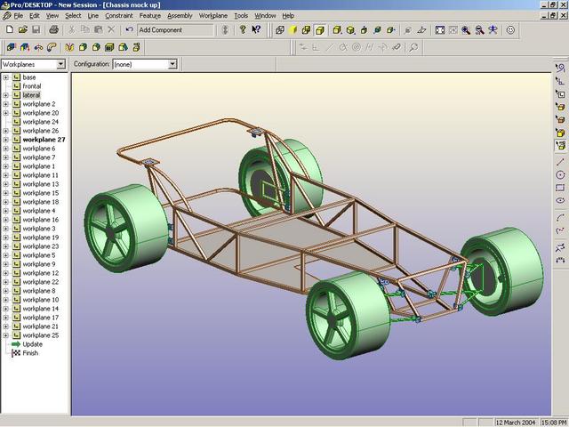 CAD Chassis with Wheels