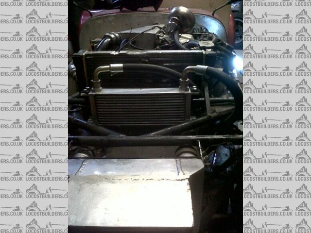 Oil cooler in place
