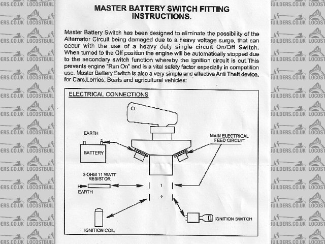 FIA Battery Master wiring