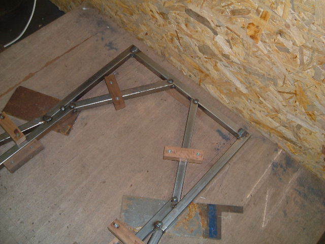 Jig used to hold base of chassis while welding