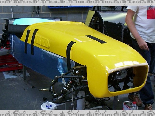 trial fitting of the self preservation yellow body panels 7 june