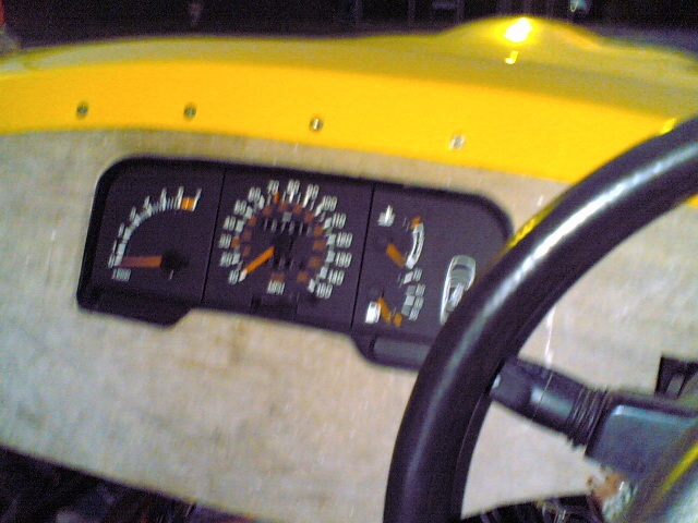 Dash from driving seat area.