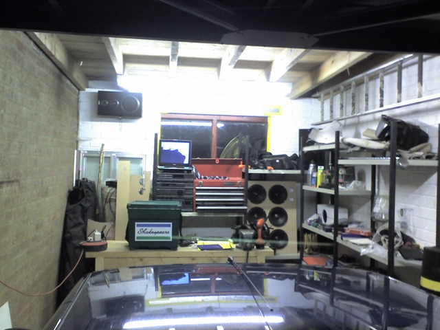 Garage, with nice radio