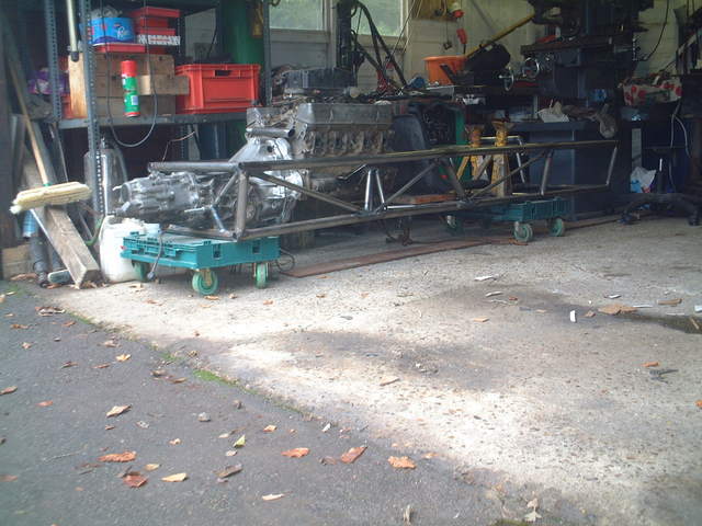 Chassis with engine in