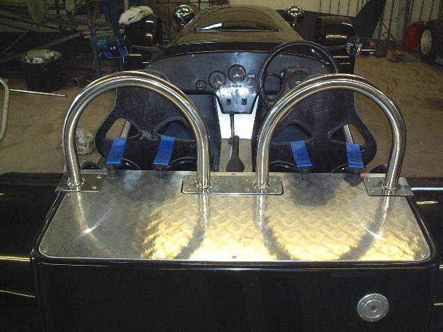 BACK VIEW, ROLL HOOPS AND DASH
