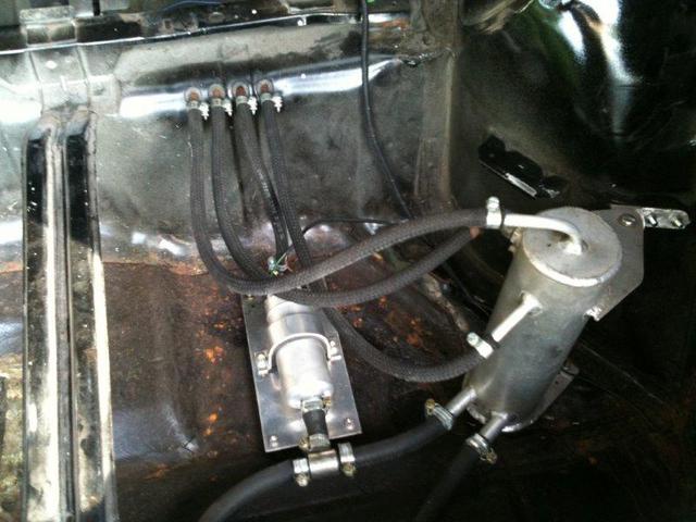 Fuel system in the boot