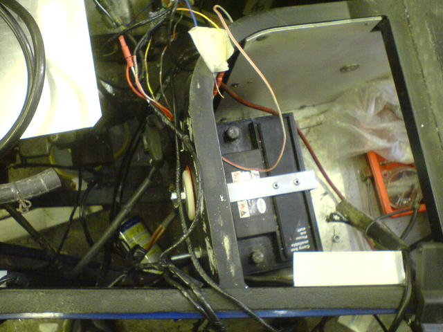 battery in the footwell