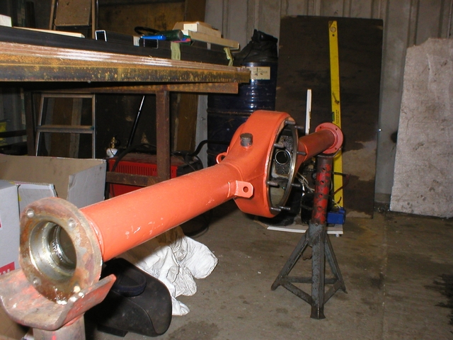 Axle Stripped and Painted