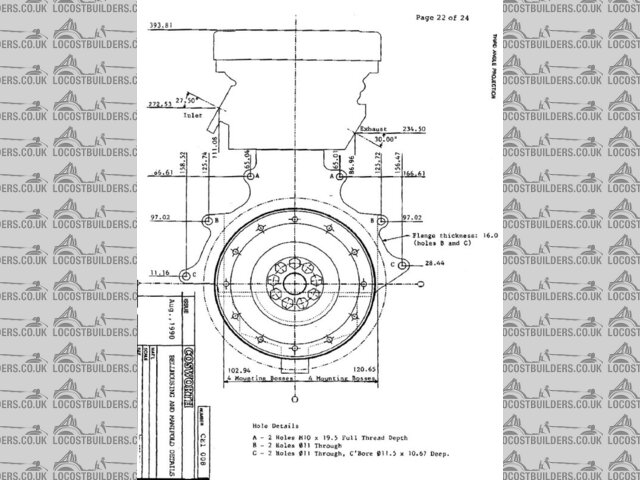 Cosworth yb bellhousing patter