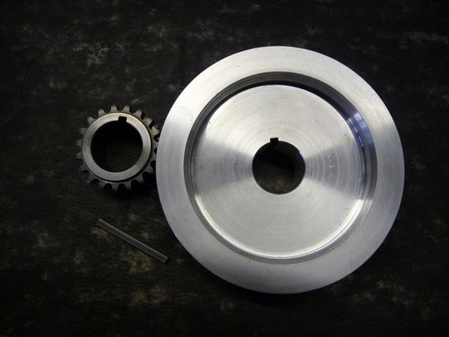 keyed pulley and gear