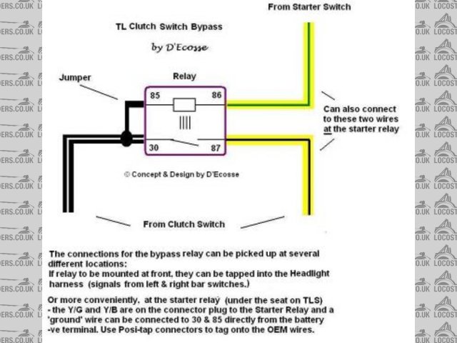 clutch switch bypass relay